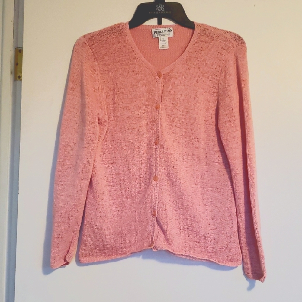 Pink Button down Sweater